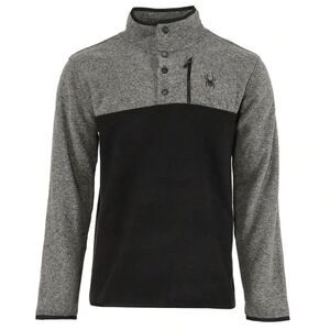 NEW!
Spyder Color Block Midweight Fleece Pullover Jacket in Black/Gray